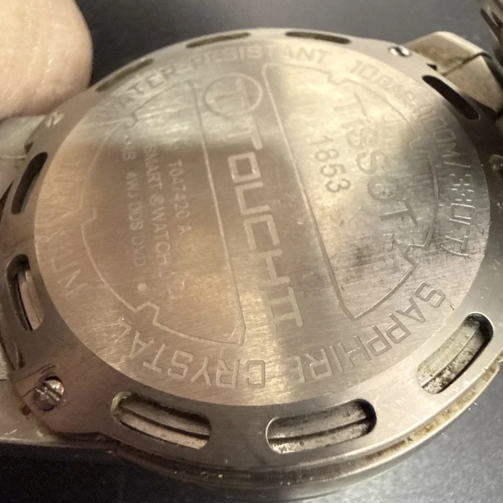 Tissot T-Touch Titanium Mens Watch New Battery Running Great $3 Shipping